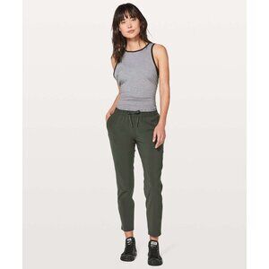 Lululemon Womens On The Fly Pants Army Green W5BPMS 27inch Length Size 14